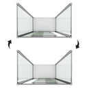 Box Doccia 3 Lati 1 Anta Scorrevole In Cristallo Opaco 6mm H185 Fosterberg Kolding Trio Varie Misure