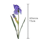Set 6 Giaggiolo Composto da 2 Fiori Artificiali Altezza 73 cm Blu