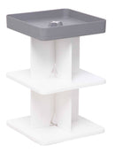 Tavolino Moderno 40x40x60,5 cm in Polipropilene Rigido Grigio
