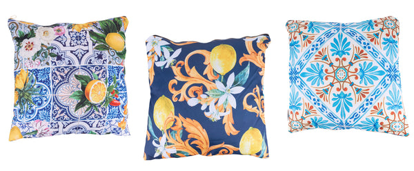 Set 3 Cuscini Decorativi 45x45 cm in Poliestere VdE Tivoli 1996 italian Beauty prezzo