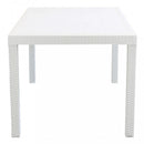 Tavolo Houston 150x90x74 h cm in Wicker Bianco