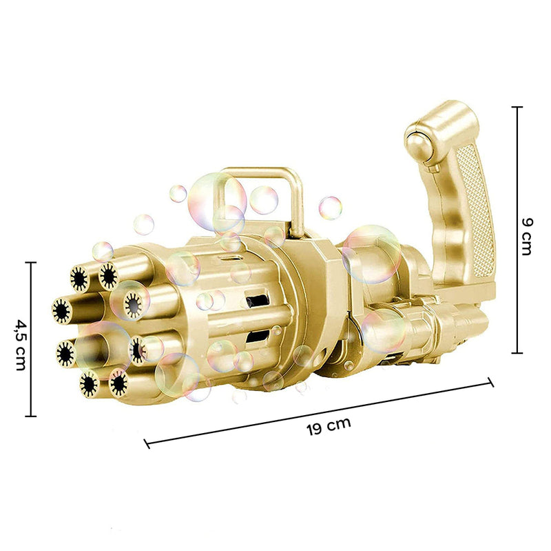Pistola Bolle di Sapone Automatica Ba Batterie Bubble Gun Oro
