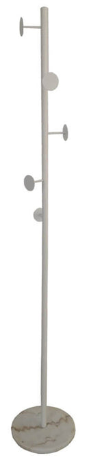 Appendiabiti da Tarra 30x30x172 cm in Acciaio Bianco