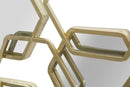 Pannello da Muro Alveare 87,5x2,75x40 cm in Ferro MDF e Specchio Oro