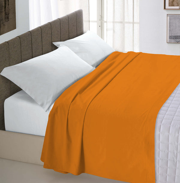 Lenzuolo Sopra in Tinta Unita Zucca prezzo