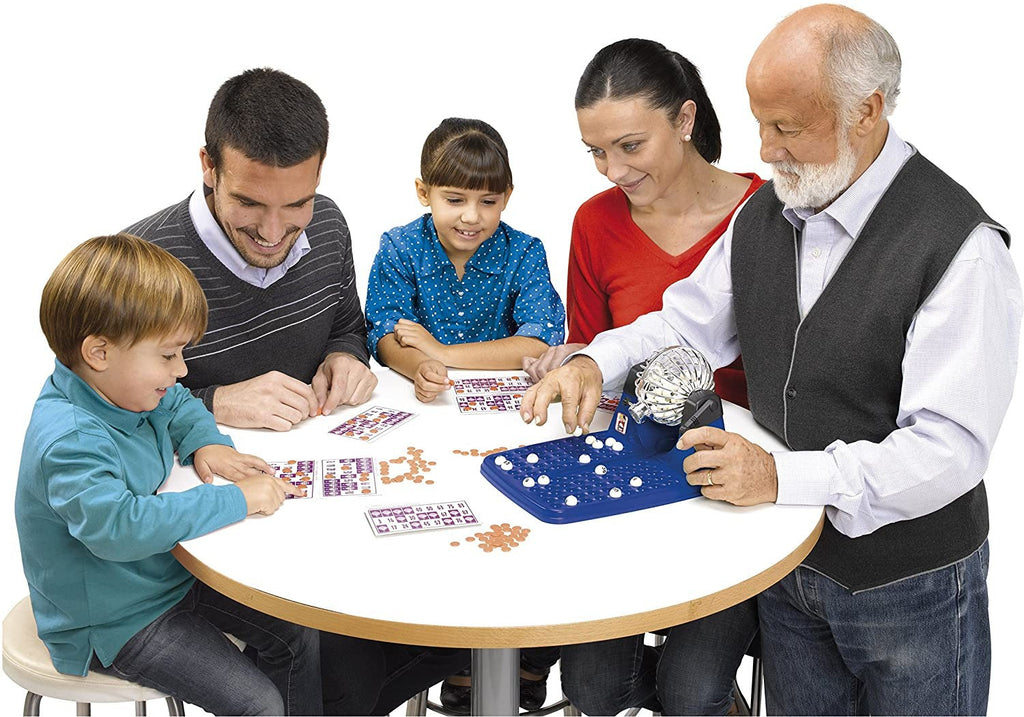 Chicos - Tombola automatica Lusso | Gioco tradizionale con 90 palline numerate e 48 cartelle | Intrattenimento in famiglia e amici | A partire da 3 anni (20805 Chicos - Tombola automatica Lusso | Gioco tradizionale con 90 palline numerate e 48 cartelle | Intrattenimento in famiglia e amici | A partire da 3 anni (20805