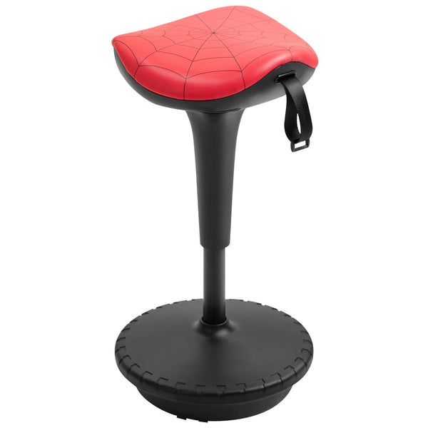 Sgabello con Seduta a Sella di Cavallo 38x38x65,5-83,5 cm Rossa sconto