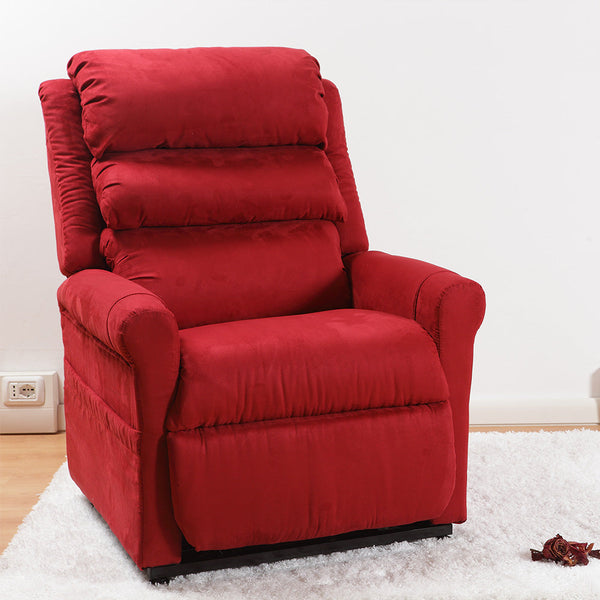 Poltrona Relax Elettrica Melissa con Alzapersona Lift 2 Motori in Microfibra Bordeaux acquista