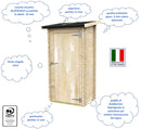 Casetta Box da Giardino per Attrezzi 94x64 cm con Porta Singola Cieca in Legno Naturale