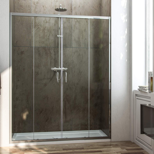 online Porta Parete Doccia 2 Ante Scorrevoli In Cristallo Trasparente 6mm H185 Fosterberg Kolding Varie Misure