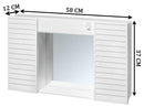 Mobiletto Specchiera da Bagno 2 Ante in PVC 58x37x12cm con Luce Forlani Funny Bianco
