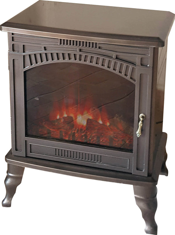 acquista Stufa Elettrica da Pavimento Effetto Fiamma 2000W Vannini Revè Bronzo