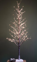 Faggio H180 cm con 270 Led e Movimento per interno Marrone