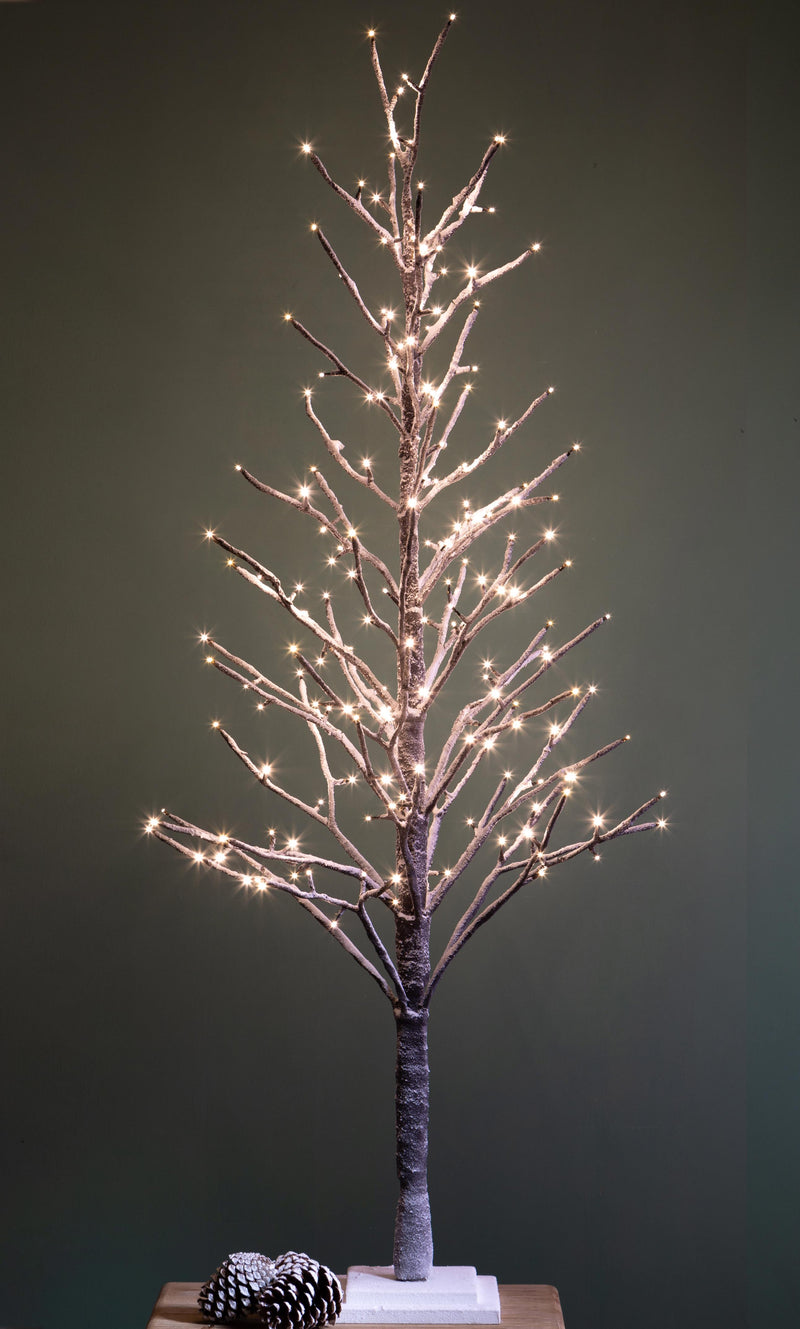 Faggio H180 cm con 270 Led e Movimento per interno Marrone