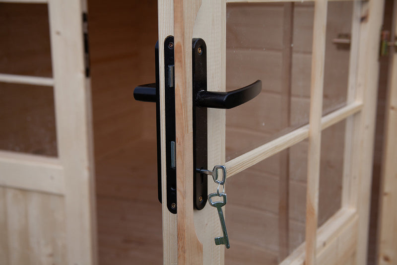 Casetta da Giardino Porta Doppia 2 Finestre 400x400 cm in Legno Valencia