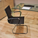 Sedia Poltrona Attesa da Ufficio in Similpelle Itamoby Cantilever Lux V Nera