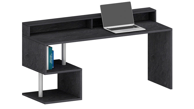 Scrivania a Giorno 180x60x92,5 cm Esse Report Grigio  