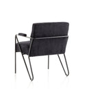 Poltrona Imbottita 64x69x86 cm in Velluto Nero