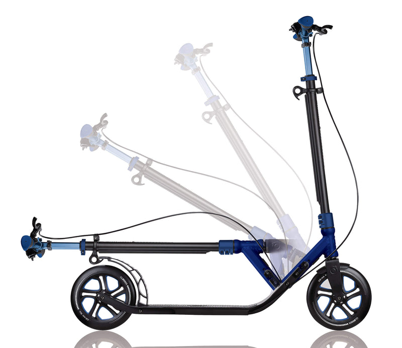 Monopattino 2 Ruote in Alluminio Globber One Nl 230 Ultimate Nero e Blu Colbalto