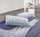Set Lenzuola in Cotone Sopra Sotto e Federe Cober Fioretto Azzurro Varie Misure