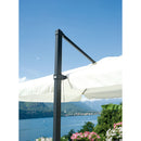 Ombrellone Palo Laterale da Giardino in Alluminio 3x2m con Manovella Vorghini Crank Antracite e Ecr