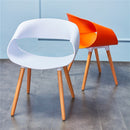 Set 4 Sedie in Polipropilene 45x71x60 cm Gambe in Faggio Fold Bianco