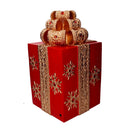 Pacco regalo resina oro e rosso cm 28x28xh50,8