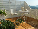 Pannello Frangivista da Giardino 180x170H cm Delux in Legno Laccato Bianco