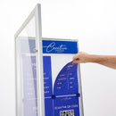 Espositore a Leggio con Piantana 51,4x79 cm in Alluminio Porta Menù Silver