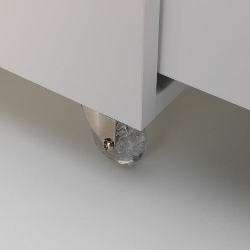 Cassettiera con Ruote 2 Cassetti 70x52x57 cm in Legno TFT Kato Bianco Opaco