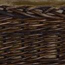 Set 3 portalegna in vimini foderata juta marrone 