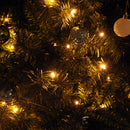 Albero di Natale Artificiale 180 cm 200 LED e Palline Decorative Verde 