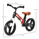 Bicicletta Pedagogica per Bambini in lega di Magnesio e Acciaio Nera