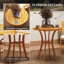 Set Tavolo e 2 Sedie con Cuscini da Giardino in Legno di Pino Naturale