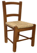 Sedia per Bambini in Legno Seduta Impagliata Noce