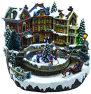 Villaggio Natalizio in Resina Albero con Luci e Suoni 32x30xh26,5 cm