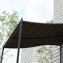 Telo di Ricambio per Pergola da Giardino 297x297 cm con 16 Fori di Drenaggio Grigio   