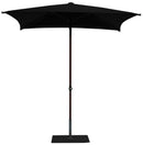 Ombrellone da Giardino 2x2 m Palo Ø38 mm in Alluminio Effetto Legno Tessuto Olefin Trend Wood Nero