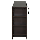 Credenza 2 Ante 3 Cassetti 3 Ripiani 120x38x84 cm in Legno  Marrone Scuro