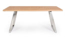 Tavolo Rettangolare Fisso 180x90x76 cm Kashar in Legno Acciaio