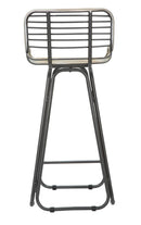 Sgabello Dublin 45x45x102 cm in Ferro Grigio e Verde