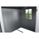 Casetta Box da Giardino 323,3x182,5x230,5 cm in Alluminio Grigio