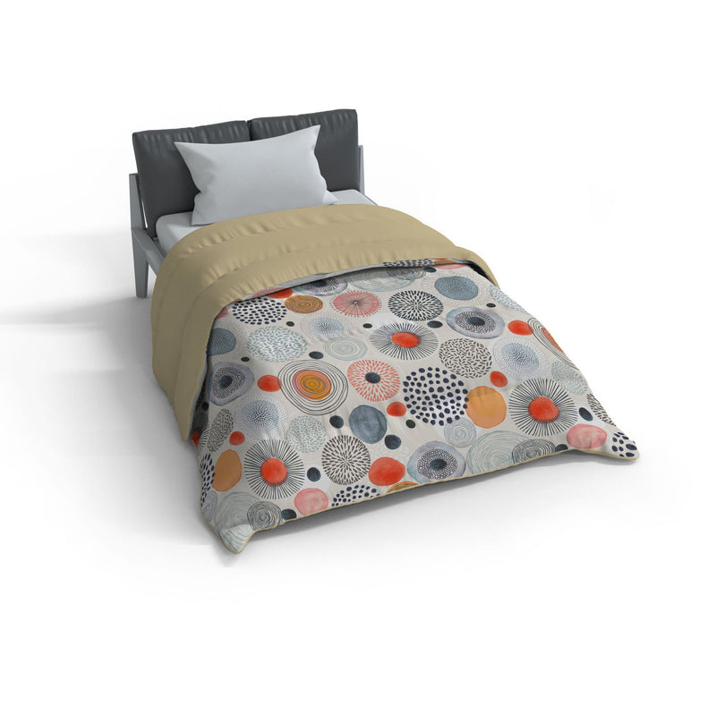 Trapunta Invernale Stampata in Microfibra 300gr Double Face Acquerello Varie Misure