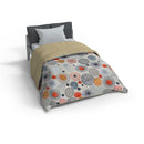 Trapunta Invernale 1 Piazza e Mezzo Stampata in Microfibra 300gr Double Face Acquerello