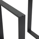 Set 2 Gambe per Tavolo Rettangolari Stile Industriale 60x8x72 cm Capacità 60 kg in Acciaio Nero  