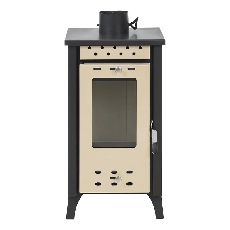 Stufa a Legna 33x38,5xh74 cm 7,7 Kw Matilde Beige