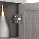 Pensile Bagno con 3 Ripiani Aperti e Armadietto 48x20x50 cm in Legno Truciolare Grigio