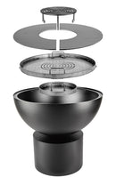 Barbecue a Legna Ø60x71 cm Primula in Acciaio Effetto Ruggine