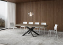 Tavolo Allungabile 120-224x90x77 cm Volantis Premium Tortora Telaio Antracite 