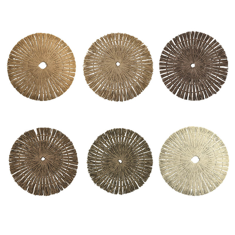 Set 6 Tovagliette Ø38x0,3 cm  in Carta VdE Tivoli 1996 Nature